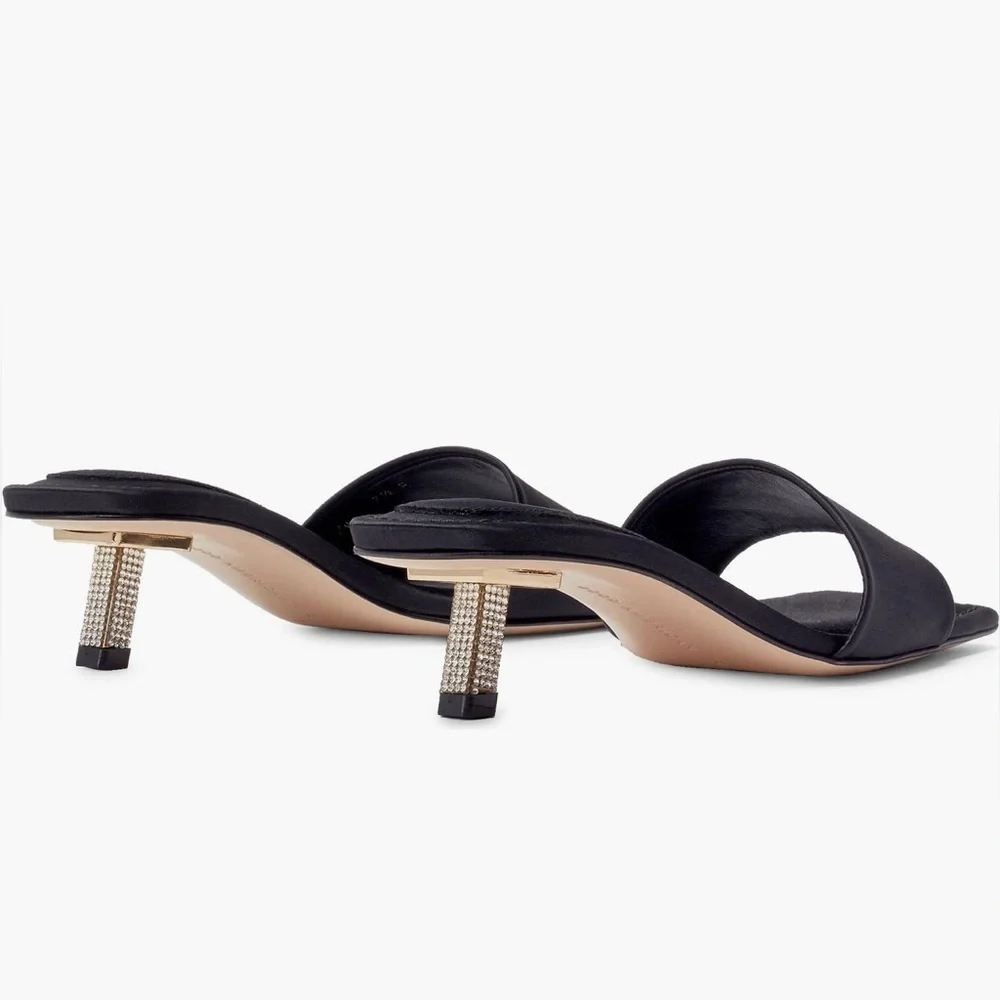 NWT‎ GOOD AMERICAN Kickstand Slide Sandal (Women) Size 10 Black